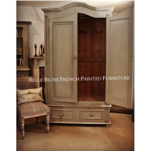 Large Gustavian Grey Bonnet Top Armoire