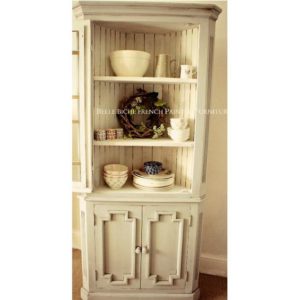 Pine Corner Cabinet in Gustavian Grey