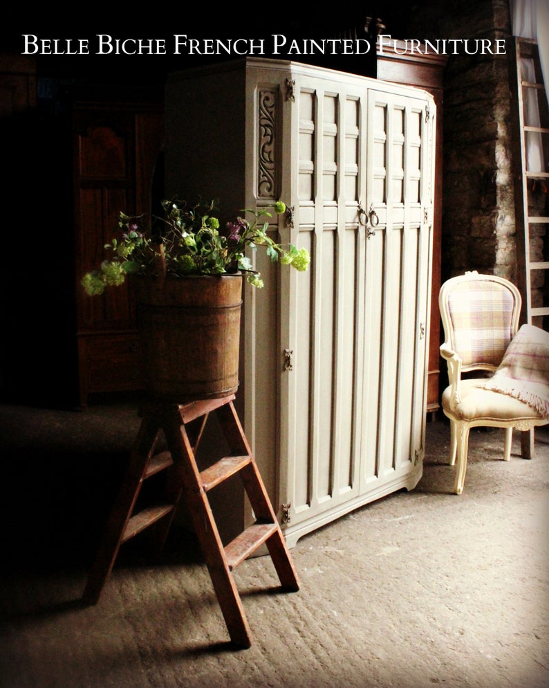 Jacobean Revival Oak Wardrobe