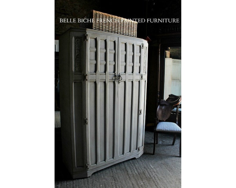 Jacobean Revival Oak Wardrobe