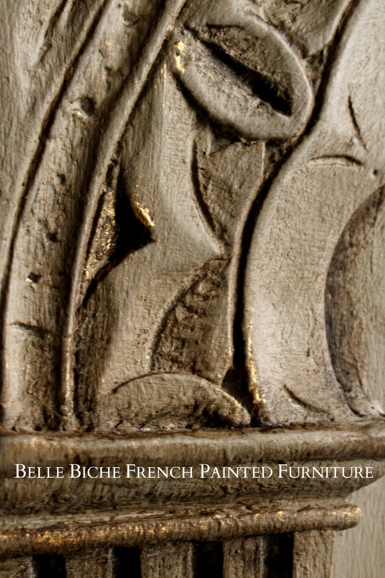 Late Edwardian 'French Painted' Oak Wardrobe