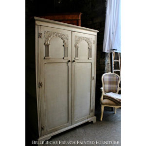 Late Edwardian 'French Painted' Oak Wardrobe