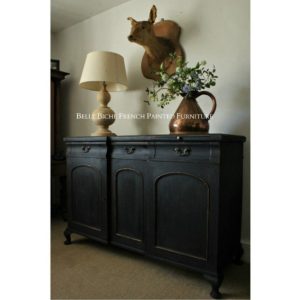 'Parisian Black' Three Door Antique Sideboard Server