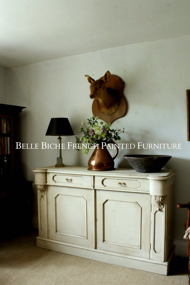 Flemish Antique Inverted Breakfront Server