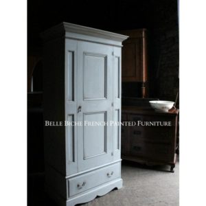 Gustavian Grey Single Wardrobe