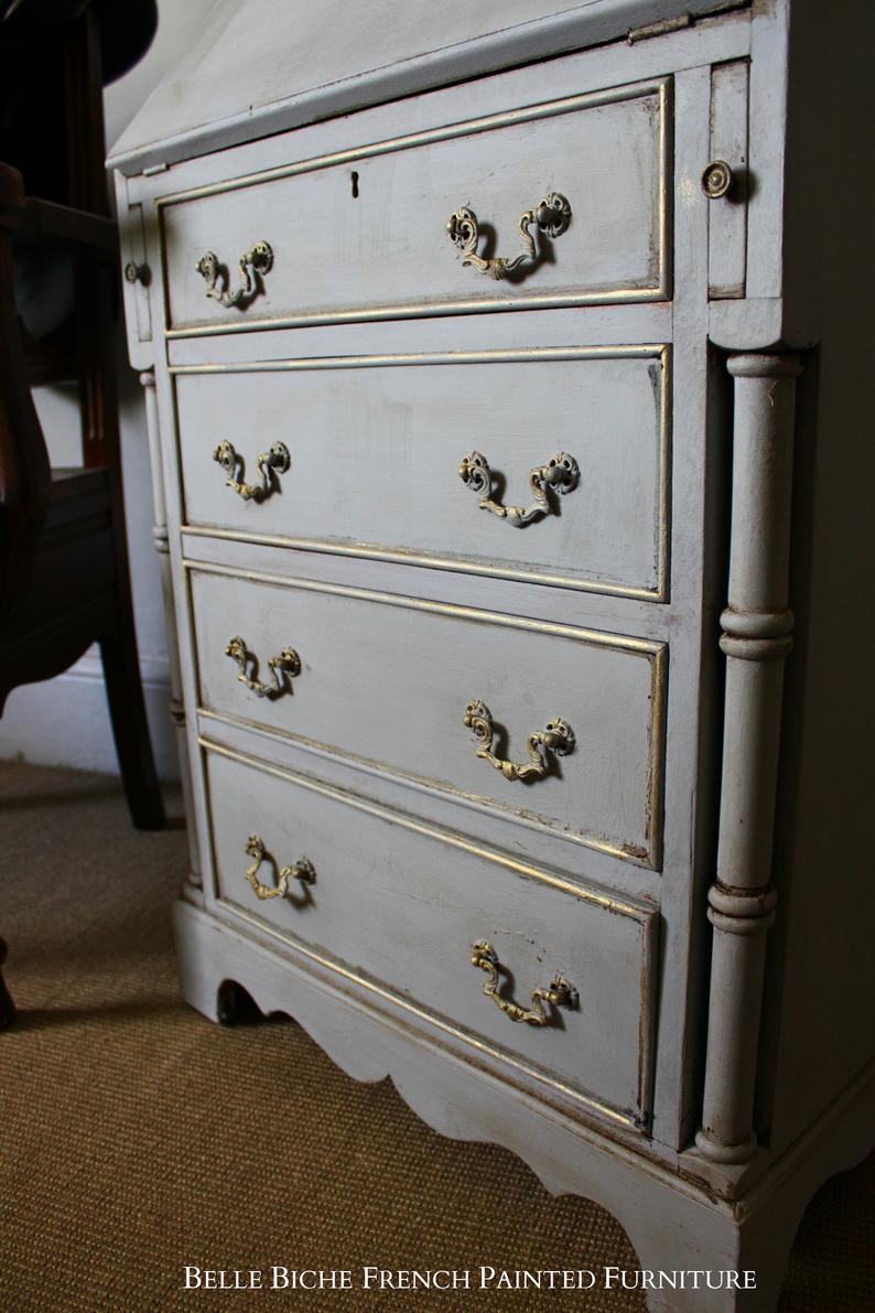 Glazed Gustavian Style Secrétaire