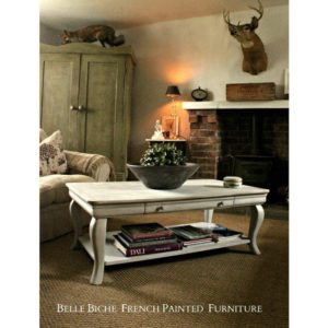 Rustic Style Gustavian Grey Coffee Table