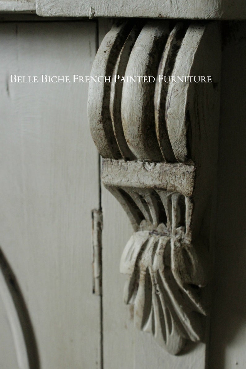 Antique 'French Ash Grey' Morning Sideboard