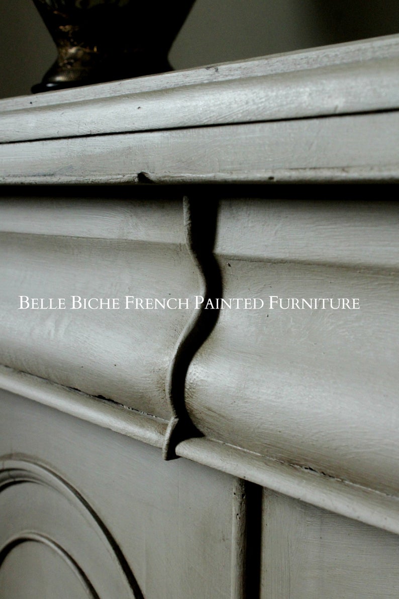 Antique 'French Ash Grey' Morning Sideboard