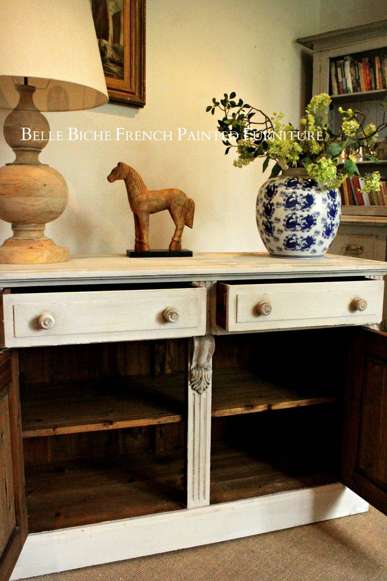 Gustavian Grey Two Door Side Cabinet Sideboard