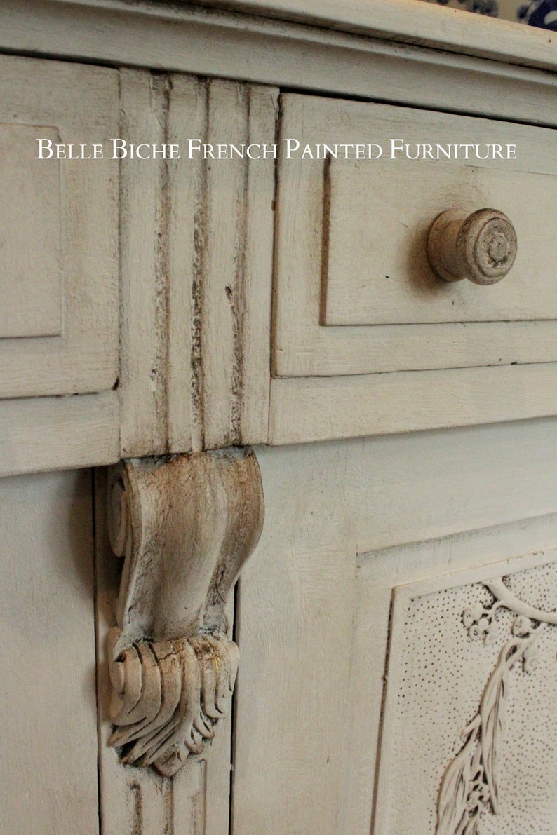 Gustavian Grey Two Door Side Cabinet Sideboard