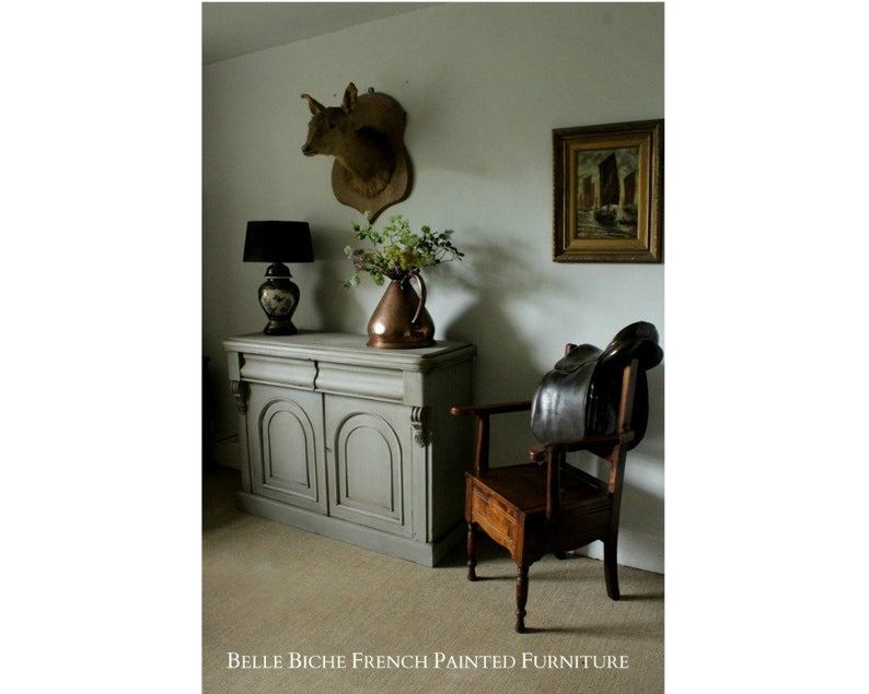 Antique 'French Ash Grey' Morning Sideboard