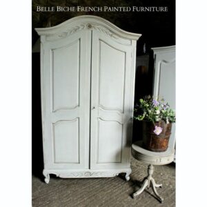 French Armoire - Ideal Linen / Larder Cupboard in 'Gustavian Grey'