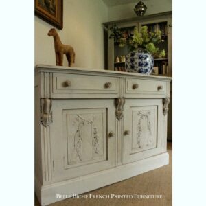 Gustavian Grey Two Door Side Cabinet Sideboard