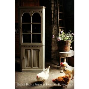 Hand Painted Jacobean Style Corner Cabinet