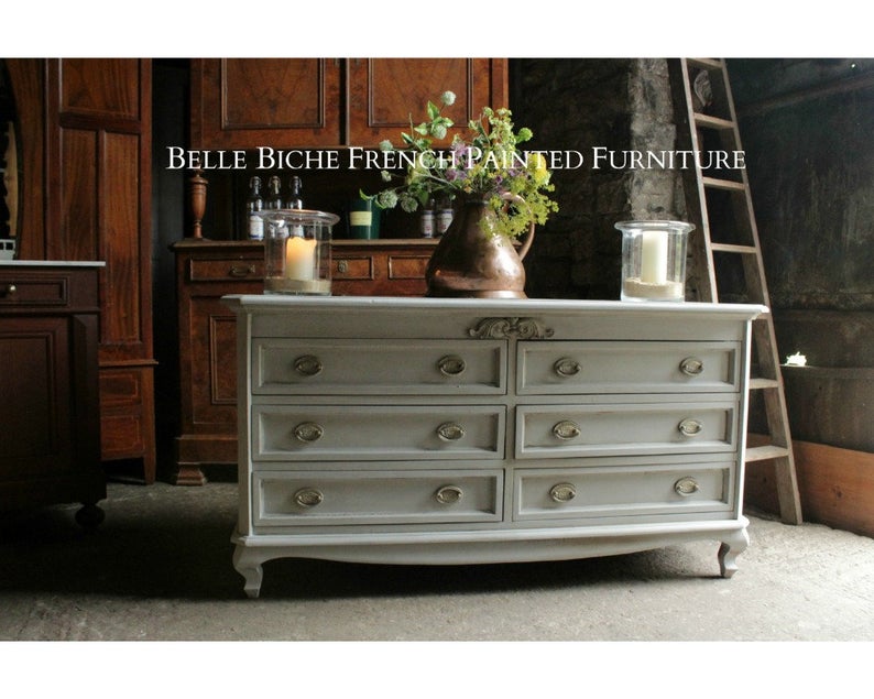 Gustavian Grey 6 -Drawer Chest Commode