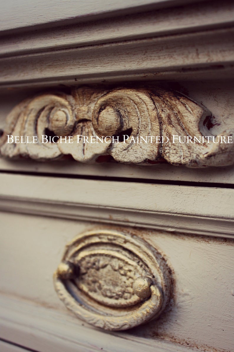 Pair French Style Nightstands Bedside Tables