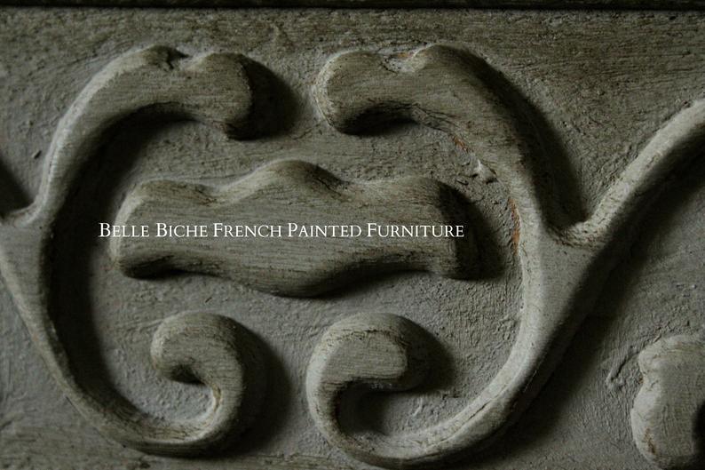 Richly Carved Original French Provincial Four Drawer Chest Commode