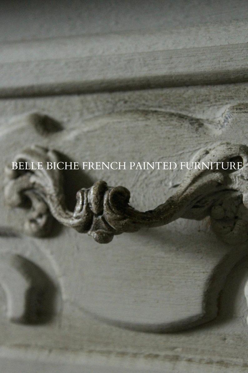 Richly Carved Original French Provincial Four Drawer Chest Commode