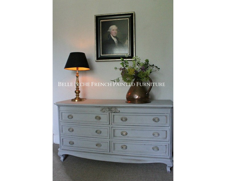 Gustavian Grey 6 -Drawer Chest Commode