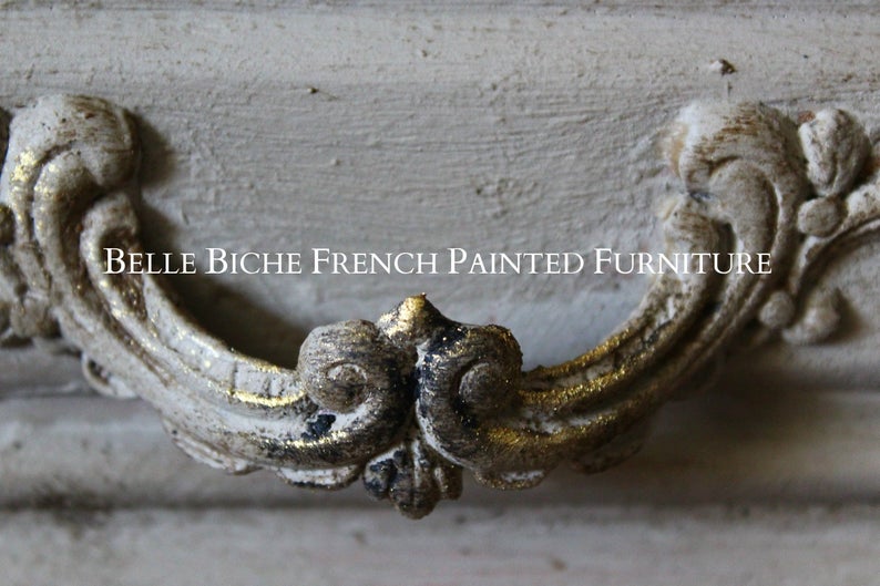 Original French Provincial Three Drawer Chest Commode