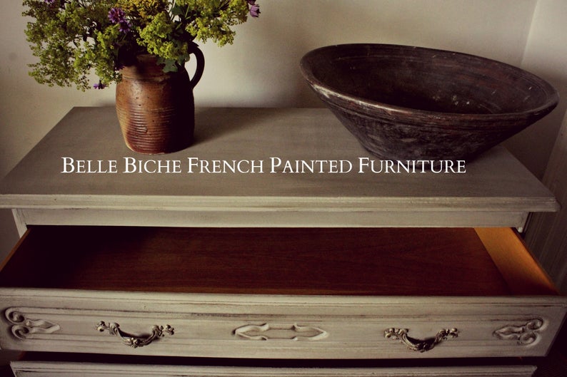 Original French Provincial Three Drawer Chest Commode