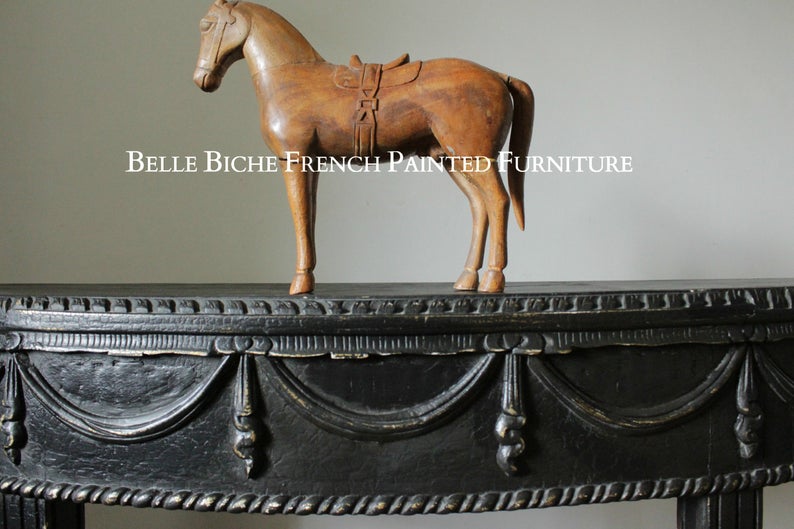 Adams Style Parisian Noir Georgian Style Console