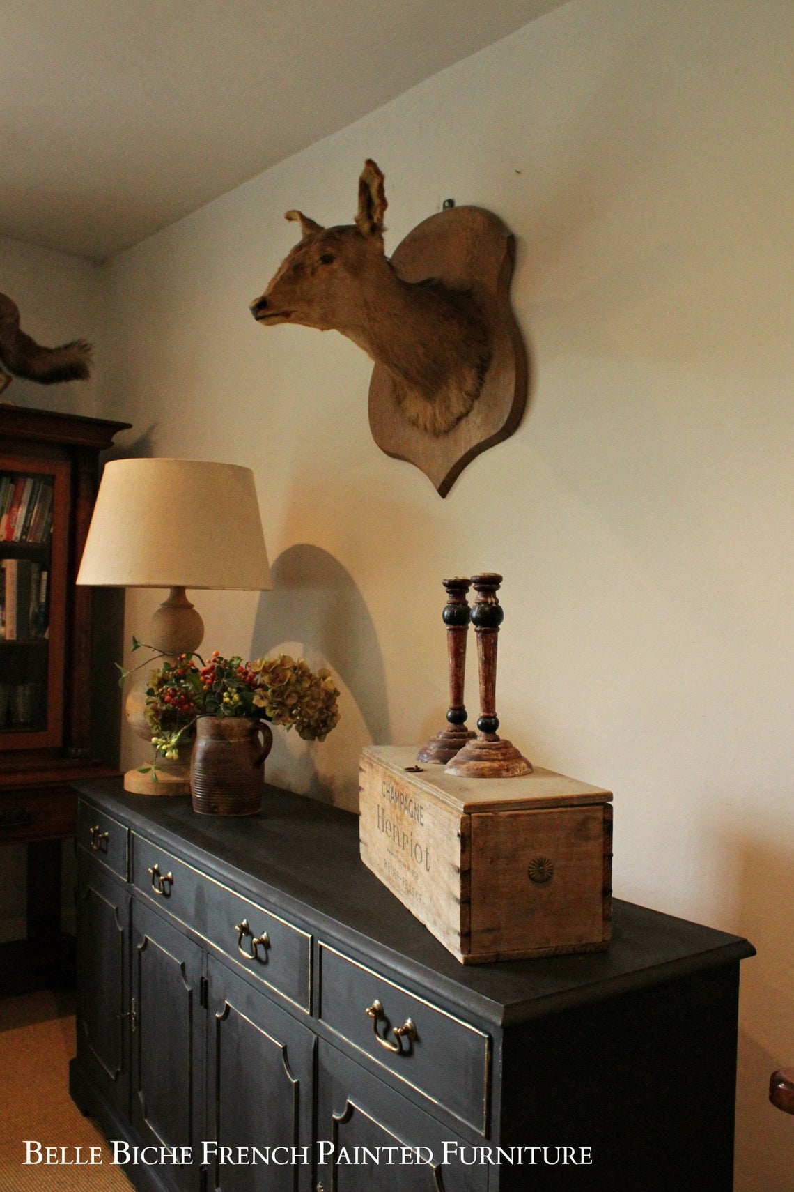Four Door Boho 'Parisian Noir' Sideboard