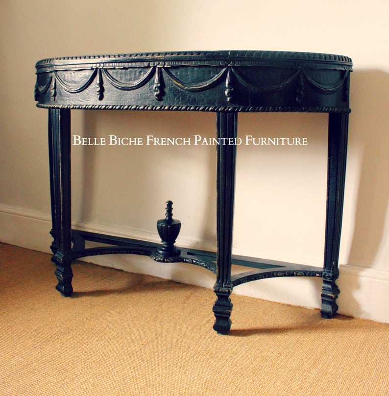 Adams Style Parisian Noir Georgian Style Console