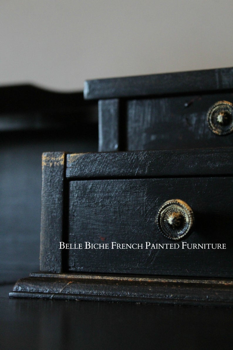 'Parisian Noir' Mid-Century, Ladies Bonheur du Jour