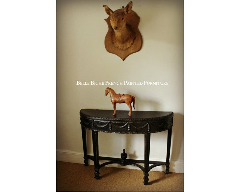 Adams Style Parisian Noir Georgian Style Console