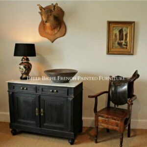 Original French Empire Style Marble Top Placard