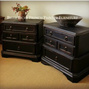 Pair of Four Drawer Continental Chest Commodes