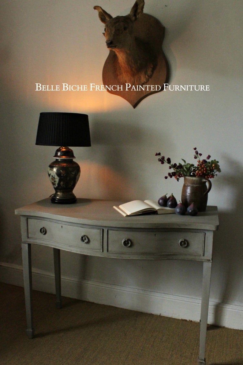 Two Drawer Serpentine Console