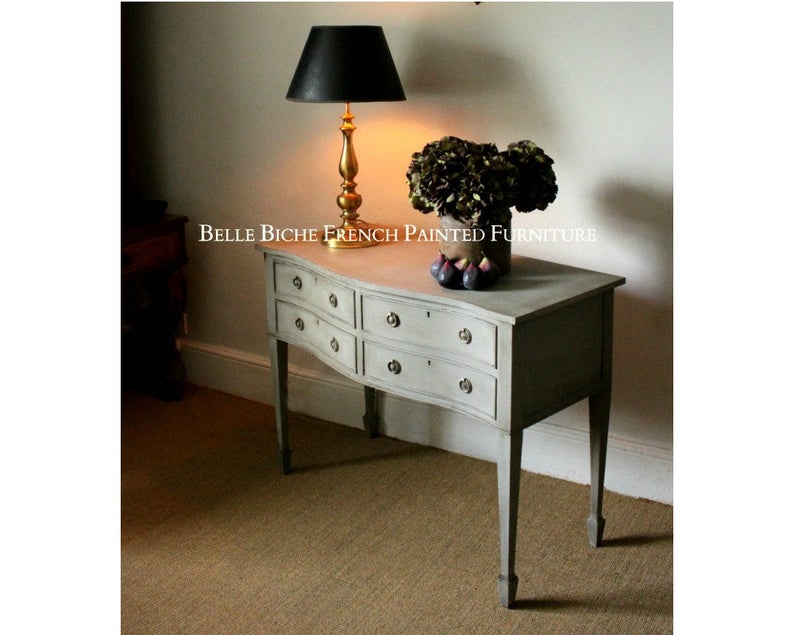 George III Style Four Drawer Mahogany Side Table