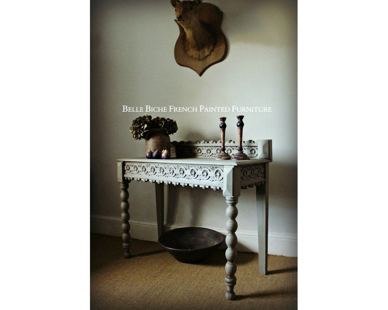 Richly Carved Flemish Antique Side Table