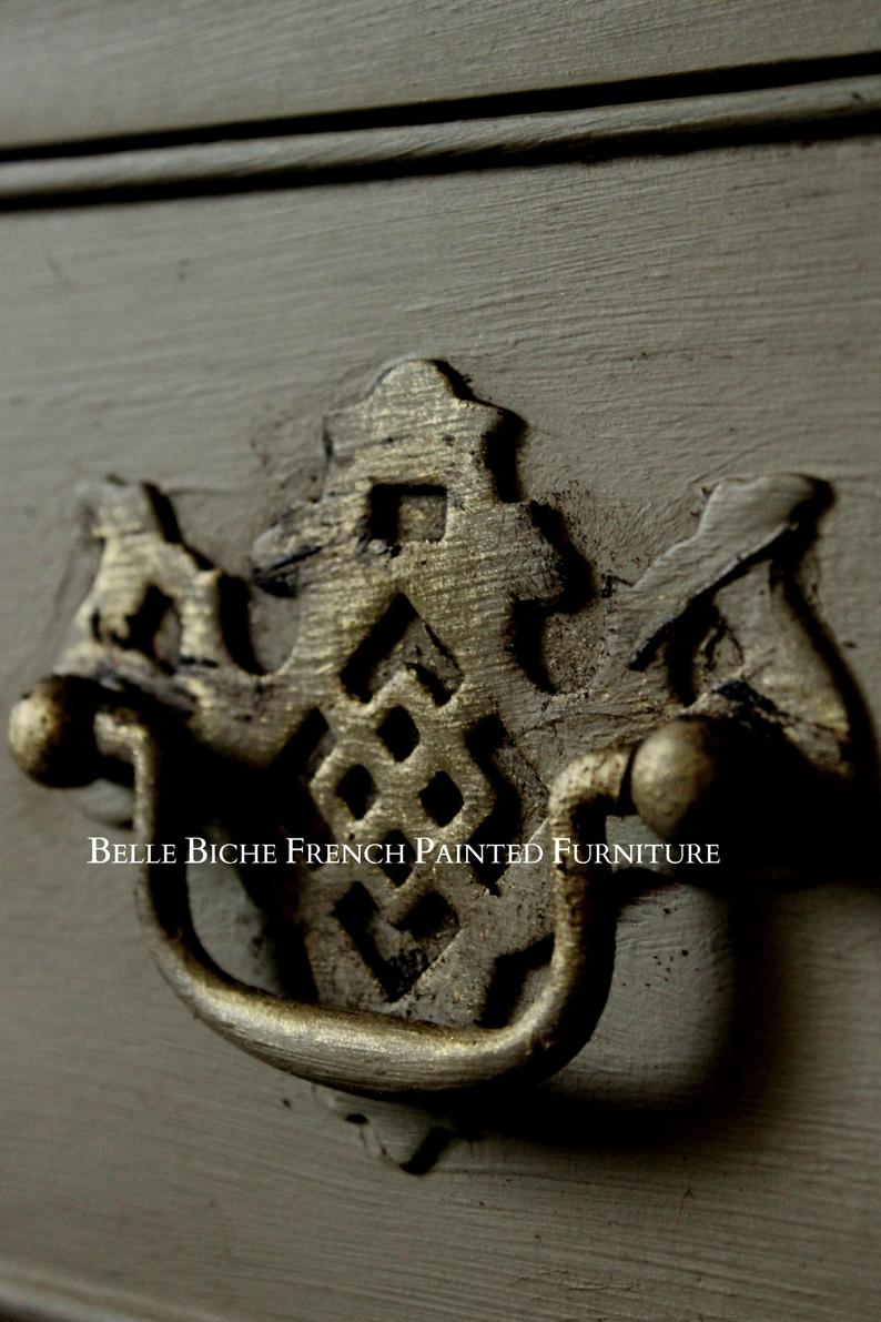 4 Hugely Handsome Pair 'French Ash Grey' Side Cabinets