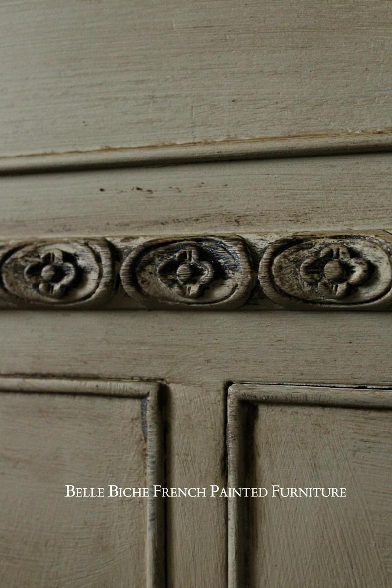Hugely Handsome Pair 'French Ash Grey' Side Cabinets