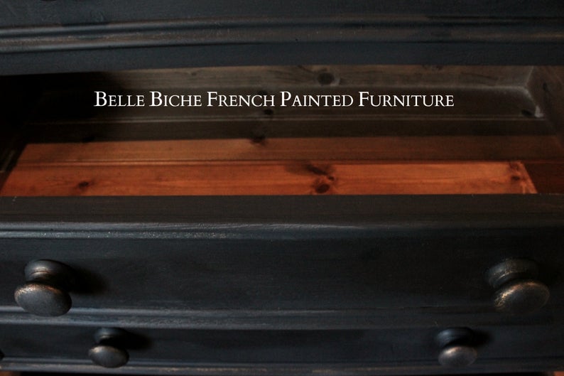 Capacious Parisian Noire 7-Drawer Tallboy Chest