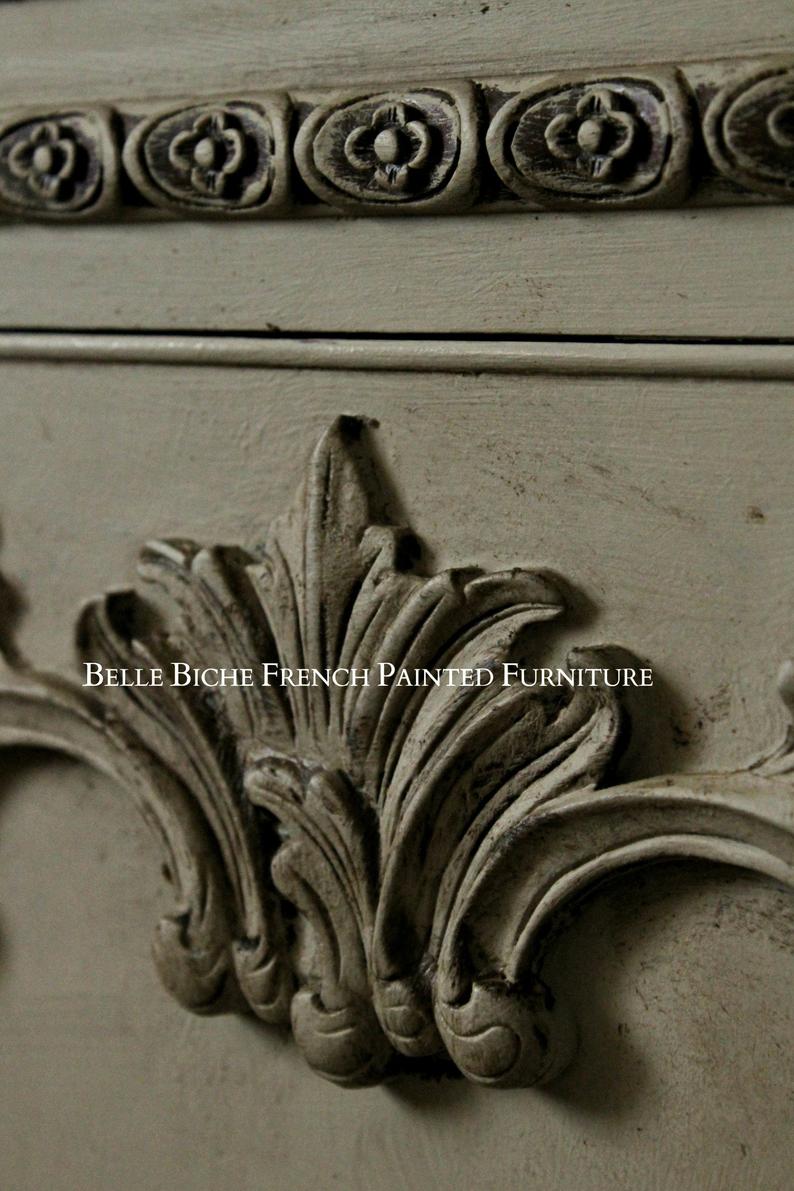 Hugely Handsome Pair 'French Ash Grey' Side Cabinets