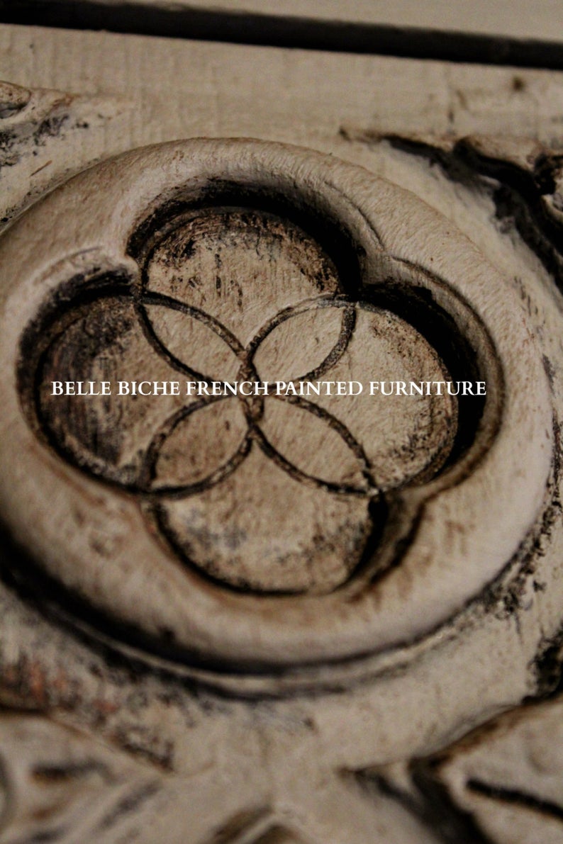 Late Edwardian 'Jacobean Style' French Ash Grey Oak Wardrobe