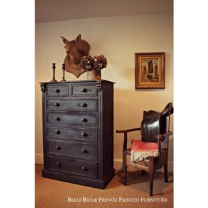 Capacious Parisian Noire 7-Drawer Tallboy Chest