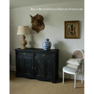 Exquisite C. 19th Parisian Noire Large Two Door Side Cabinet