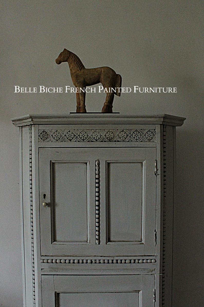 Handsome Edwardian Gustavian Grey Oak Corner Drinks Cabinet