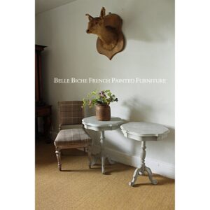 Pair of Hand Painted Original French Pedestal Side Tables