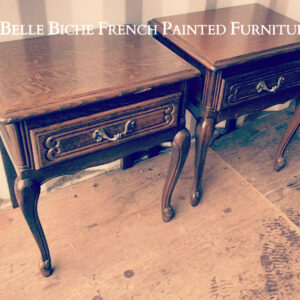 Pair Original French Louis XV Style Oak Nightstands