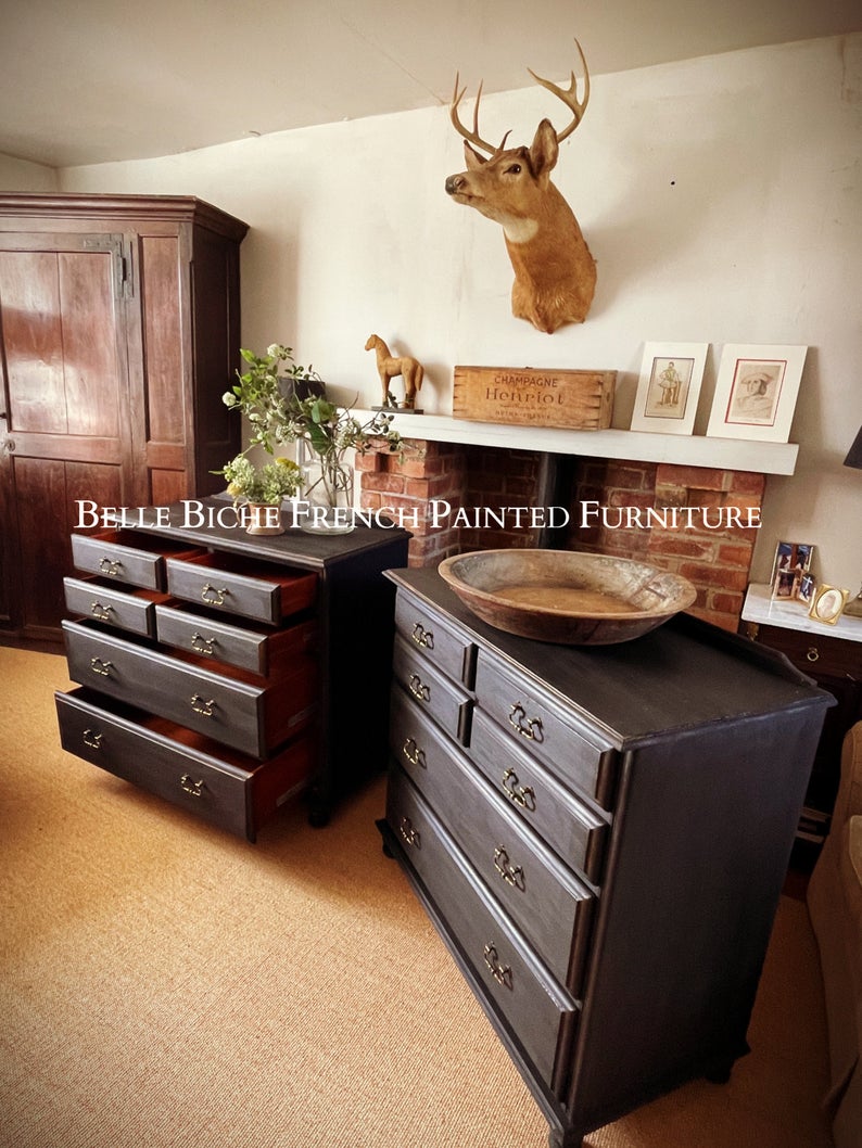 Pair of Large George III Style Chest Commodes