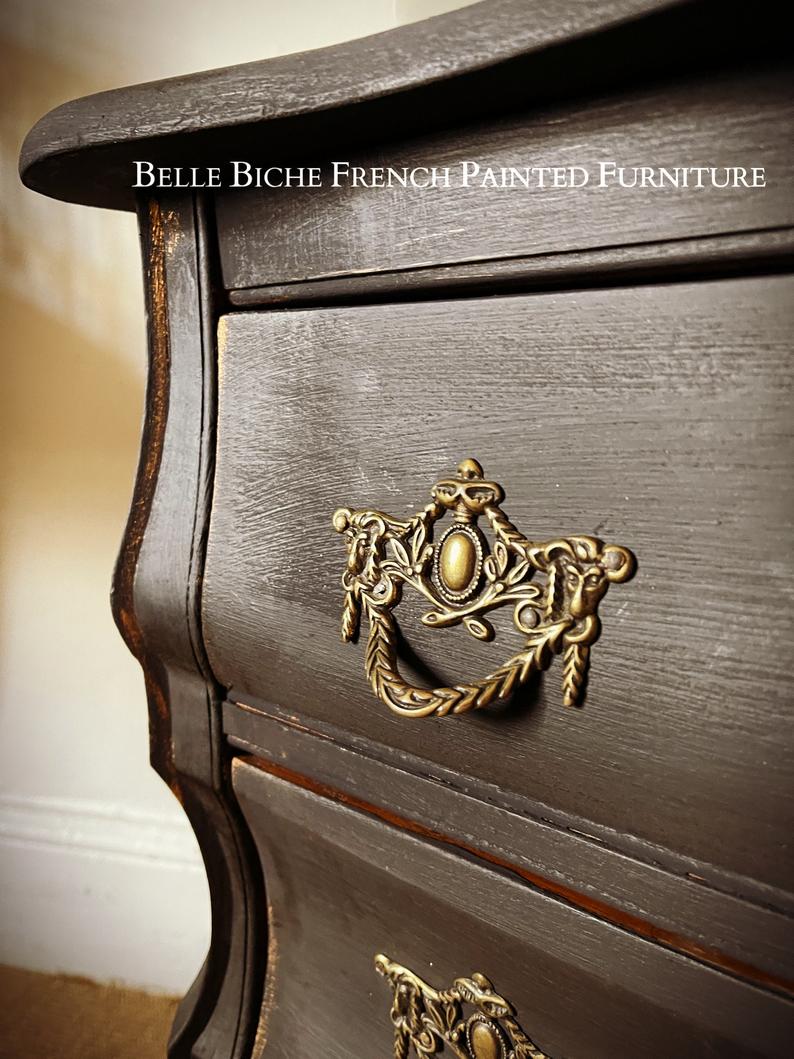 Original French Oak Bombe Commode Chest