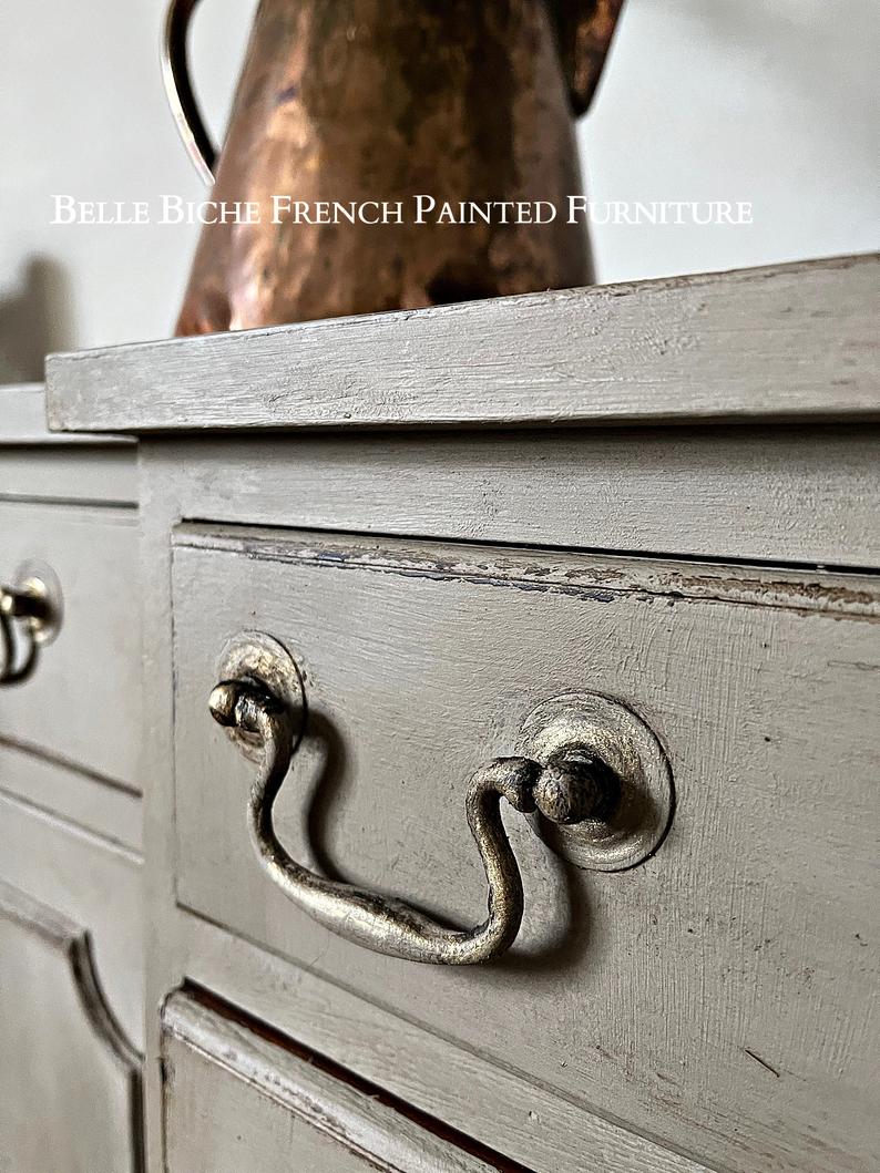 Bijou George III Style Breakfront Sideboard in French Ash Grey