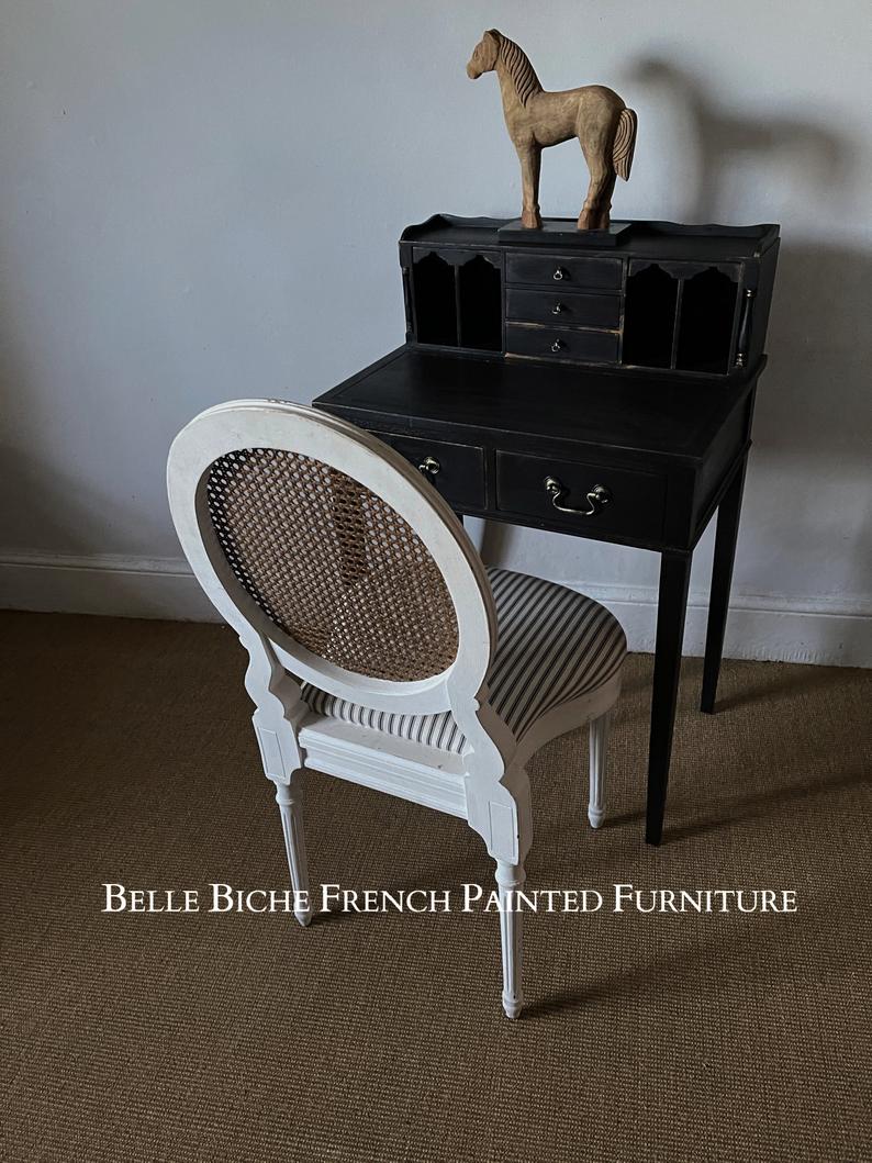 Mid-Century, Bijou Bonheur du Jour in 'Parisian Noir'